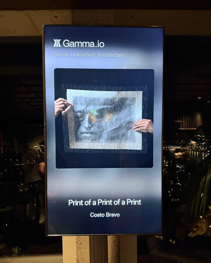 Print of a Print of a Print, Bitcoin Unleashed, Amsterdam, October 2024